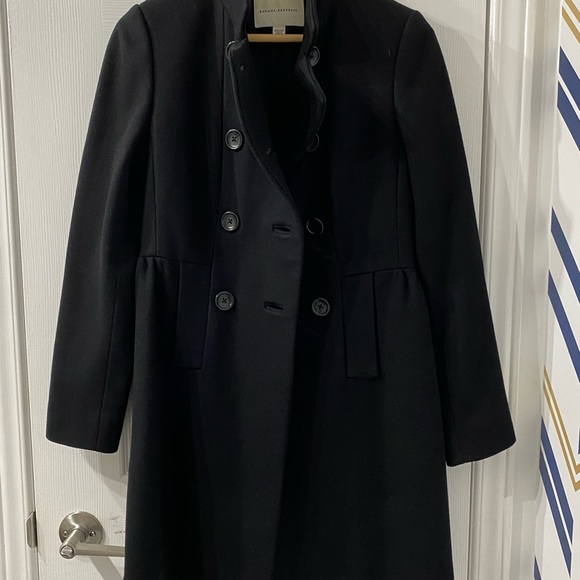 Black wool Banana Republic coat - Picture 2 of 5